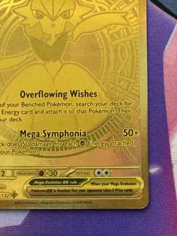 Mega Gardevoir EX 187/132 Mega Gold Hyper Rare Pokemon TCG NM - Ink Spot Error* - Image 4