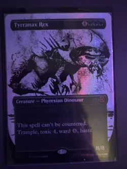 Tyrranax Rex (Showcase) (Step-and-Compleat Foil) Phyrexia: All Will Be One Foil - Image 1
