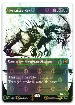 Tyrranax Rex (Showcase) (Step-and-Compleat Foil) NM Phyrexia All Will Be One - Image 1