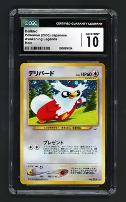 Delibird Holo Pokemon Card Awakening Legends Neo Japanese ARK PSA CGC 10 - Image 1