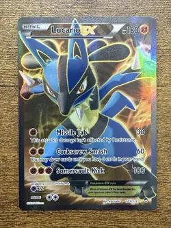 Lucario EX Pokemon TCG 107/111 XY-Furious Fists Ultra Rare Holo HP 180 Near Mint - Image 1