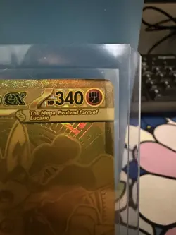 Pokemon Mega Lucario EX TCG Gold Holo Rare Card 188/132 NM - Image 3
