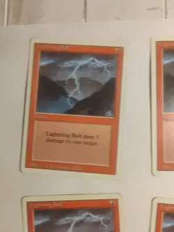 4 X Lightning Bolt Revised Edition Magic the Gathering - Image 2