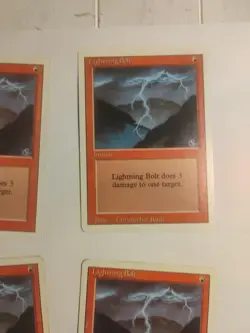 4 X Lightning Bolt Revised Edition Magic the Gathering - Image 3