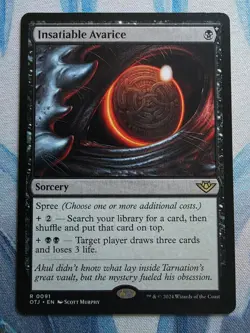 MTG Insatiable Avarice **NM** Outlaws of Thunder Junction (OTJ) - Image 1
