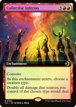 Collective Inferno Foil Extended Art Lorwyn Eclipsed NM MTG - Image 1