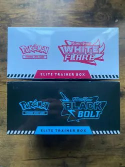 Pokemon TCG Black Bolt and White Flare ETB - FACTORY SEALED ( 2 ETBS - 1 Each) - Image 3
