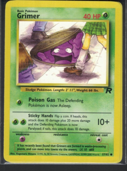 Pokemon Team Rocket Grimer 57/82 Common LP - Image 1