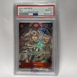 2023 ONE PIECE OP04-KINGDOMS OF INTRIGUE ALTERNATE ART #013 PELL PSA 10 - Image 1
