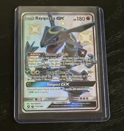 Pokemon Shiny Rayquaza Figure Hidden Fates Premium Card Holder & Card. - Image 2
