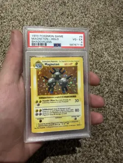 1999 POKEMON BASE SET #9 MAGNETON HOLO SHADOWLESS PSA 4 VG-EX - Image 1