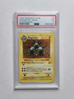Pokemon Magneton Shadowless PSA 3 VG 1999 Base Set Holo Rare Card #9 - Image 1
