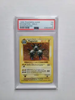 Pokemon Magneton Shadowless PSA 3 VG 1999 Base Set Holo Rare Card #9 - Image 2