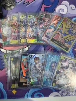 One Piece Card Lot Of 13 Alt Arts GOLD DON SEC ALT LEADER vivi - Image 1