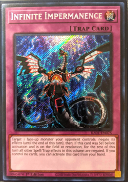 Infinite Impermanence Secret Rare 1st Edition RA01-EN075 YuGiOh TCG Card - Image 1