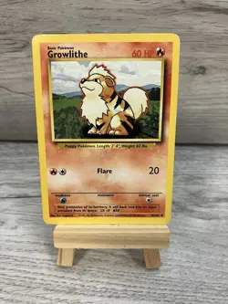 Pokemon TCG Growlithe Base Set 28/102 Regular MP - Image 1