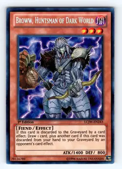 Yugioh Broww, Huntsman of Dark World LCJW-EN243 Secret Rare - VLP-NM 💎 - Image 1