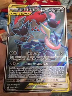 Pokemon Greninja & Zoroark GX Ultra Rare Full Art Unbroken Bonds 200/214 NM - Image 2