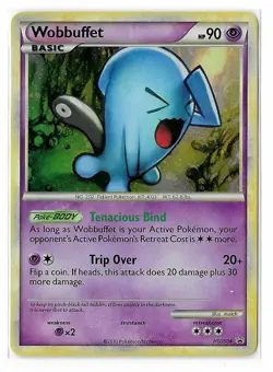 Wobbuffet HGSS04 Black Star Promo Heart Gold Soul Silver Pokemon TCG Card LP - Image 1