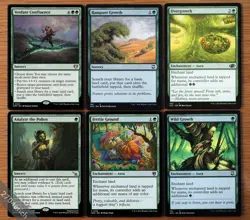 Set of 6 Green Mana Ramp & Fetch Cards *NM* (Magic MTG) Wild Rampant Growth - Image 1