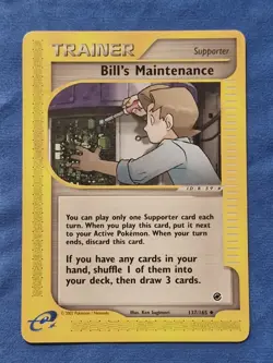 LP Bill's Maintenance 137/165 Expedition Uncommon 2002 Pokemon Card - Image 1