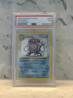 1999 Pokemon Base Set 1st Edition Poliwhirl #38 PSA 7 - Image 1