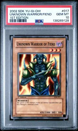 Yu-Gi-Oh! Unknown Warrior Of Fiend SDK-017 1st ED 2002 PSA 10 GEM - Image 1