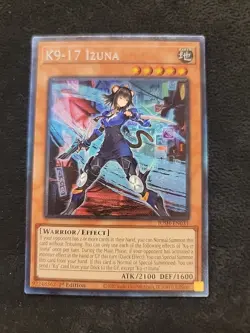 K9-17 Izuna JUSH-EN031 Yugioh Justice Hunters 1st Edition Collector's Rare - Image 1