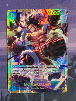 Monkey.D.Luffy (118) OP11-118 SEC One Piece A Fist of Divine Speed Foil NM - Image 1