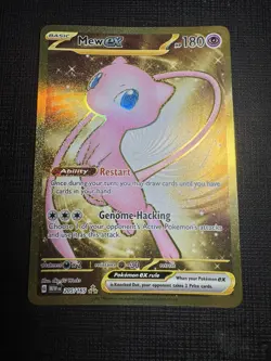 Pokemon Mew EX TCG Gold Hyper Rare Card 205/165 Scarlet Violet 151 Series - Image 1