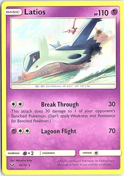 Latios Holo Rare Shining Legends 41/73 NM Pokemon - Image 1