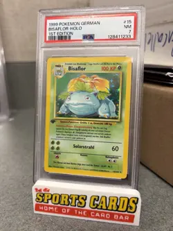 1999 Pokemon German Bisaflor - Holo 1st First Edition PSA 7 - Venusaur 15/102 - Image 1