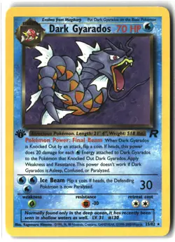 Dark Gyarados ⭐ 25/82 1st Edition WOTC Rare Team Rocket 2000 Pokemon NM - Image 1