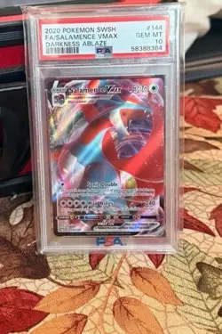 Salamence VMAX Pokemon Darkness Ablaze Ultra Rare 144/189 PSA 10 Pokemon TCG - Image 1