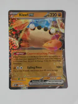 Pokemon TCG Klawf EX 120/142 Double Holo Rare - Image 1