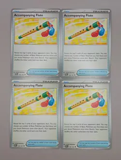 Pokemon TCG X4 Accompanying Flute 142/167 Trainer NM Twilight Masquerade Regular - Image 1