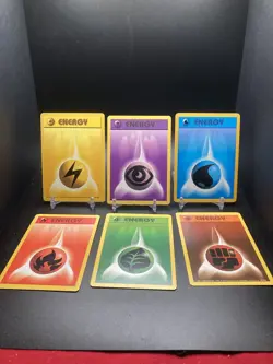 Vintage Pokemon TCG Energy Base Set Lot - Energy Set Of 6 #97-102 WOTC NM/M - Image 1