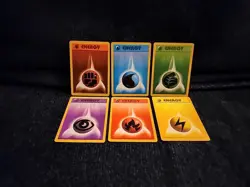 Pokemon TCG Vintage Energy Base Set Lot - Energy Set Of 6 #97-102 WOTC LP/NM - Image 1