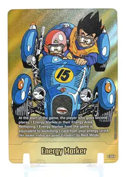 DragonBall Fusion World ENERGY MARKER GOLD E-50 Son Goku Manga Booster Card SB01 - Image 1