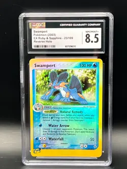 Swampert 2003 EX Ruby & Sapphire 23/109 Reverse Holo Rare- Low Pop-CGC 8.5 NM/M+ - Image 1