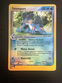 2003 Pokemon TCG Swampert EX Ruby and Sapphire 23/109 Reverse Holo Rare LP - Image 1