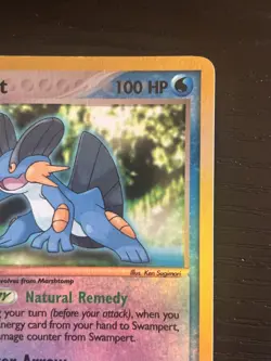 2003 Pokemon TCG Swampert EX Ruby and Sapphire 23/109 Reverse Holo Rare LP - Image 4