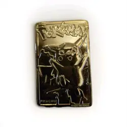 Pokemon 23 karat GoldPlated Trading Card 25 PIKACHU Burger King 1999 collectible - Image 1