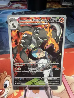 Pokemon TCG Team Rockets Houndoom Illustration Rare Card 191/182 Destined Rivals - Image 1