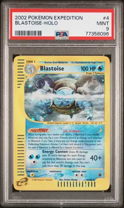Blastoise Holo 4/165 Expedition Pokemon PSA 9 - Image 1