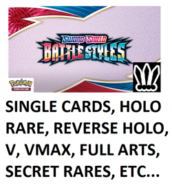 POKEMON TCG SWSH05 BATTLE STYLES SINGLES REVERSE HOLO ULTRA RARE V VMAX - Image 1