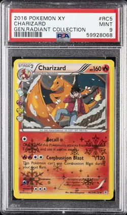 2016 POKEMON XY GENERATIONS RADIANT COLL #RC5 CHARIZARD PSA 9 - Image 1