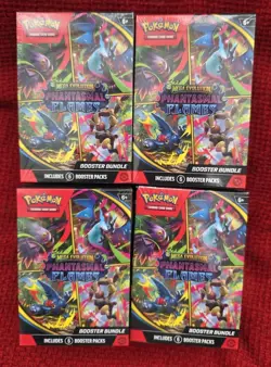 Pokemon TCG Mega Evolution Phantasmal Flames Booster Bundle (6 Packs) In Hand - Image 1