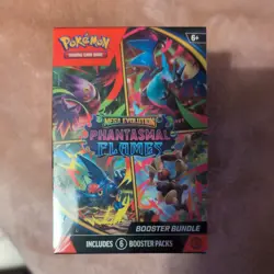 Pokemon TCG Mega Evolution Phantasmal Flames Booster Bundle (6 Packs) In Hand - Image 1