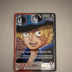 Bandai One Piece Sabo Leader Card OP13-004 Foil Alt Art 5000 Power - Image 1
